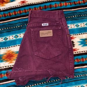 Purple Vintage Wrangler Jean Shorts